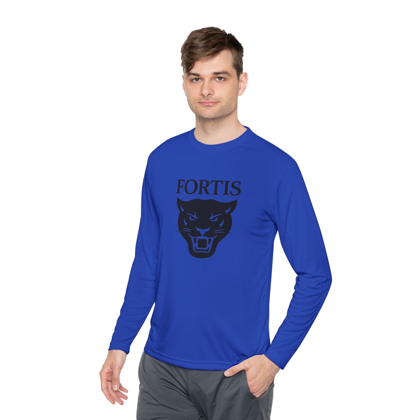 Fortis Panther Long Sleeve Tee — Athletic Mascot Graphic Shirt