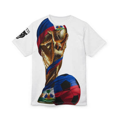 Haiti World Cup Trophy Soccer Tee — Haitian Flag Football Shirt
