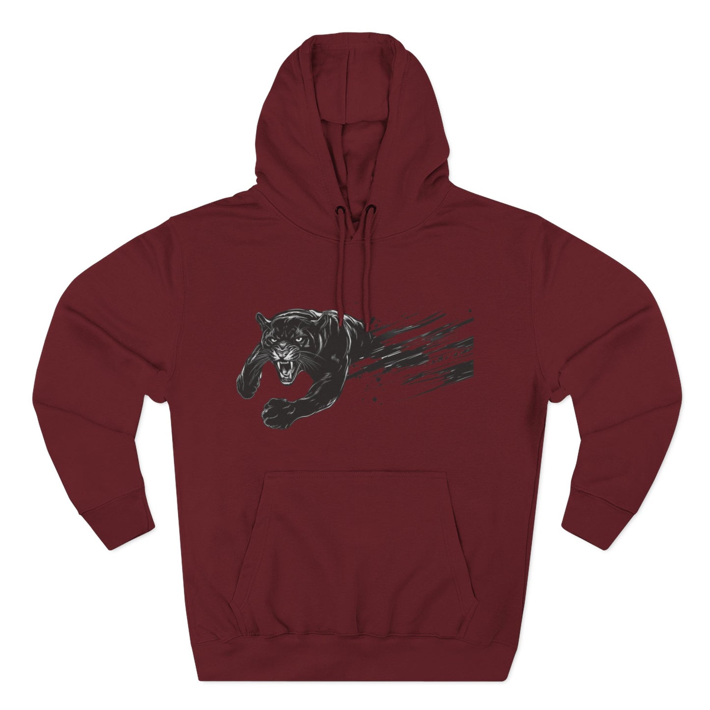 Panther Motion Hoodie — Leaping Black Panther Graphic Pullover