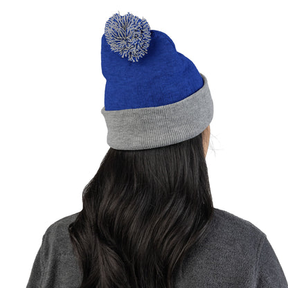 Embroidered Pom-Pom Beanie — FORTIS Panther Knit Cap