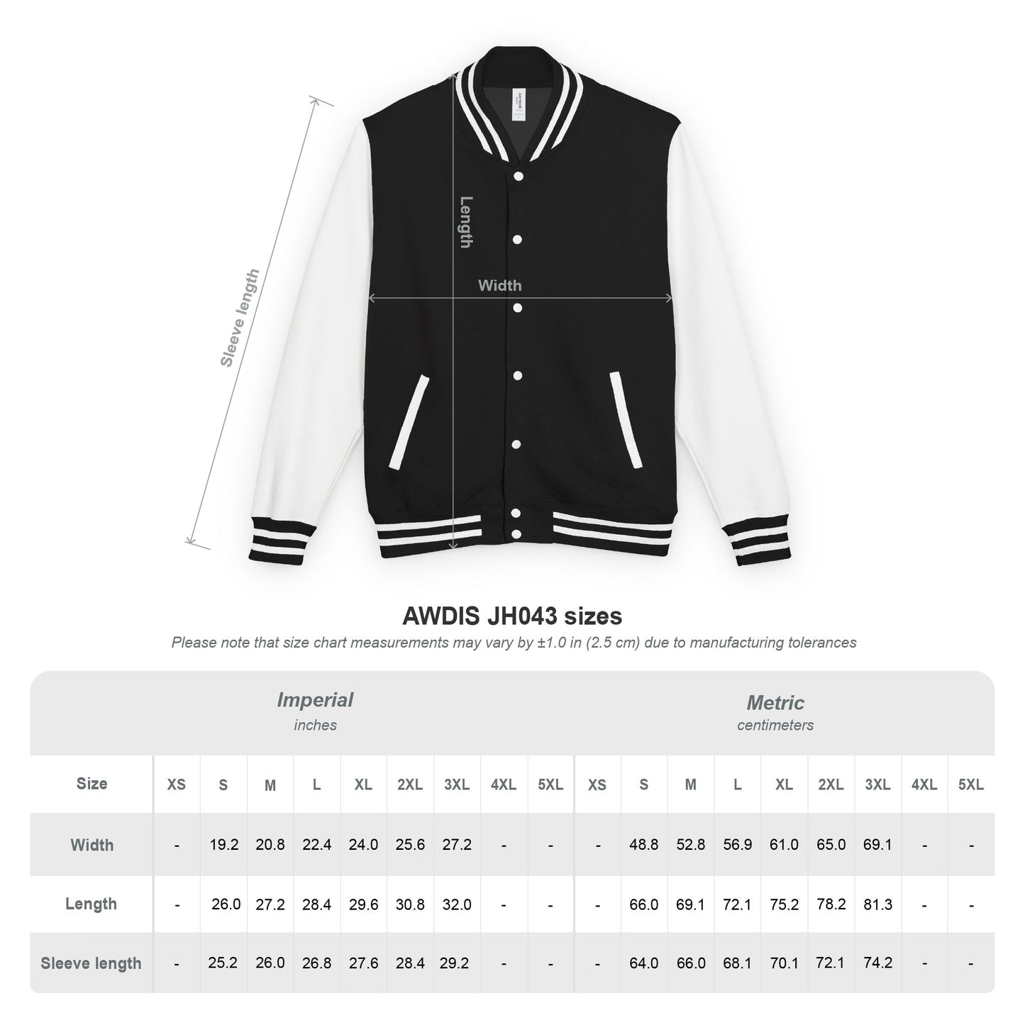 Varsity Jacket - 'Flocka' Logo Black & White Letterman
