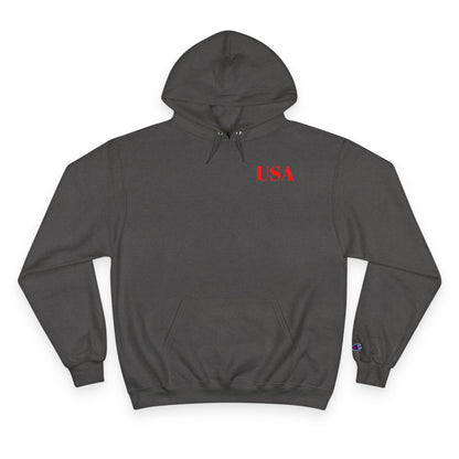 USA Hoodie — Minimal Patriotic Champion Hoodie