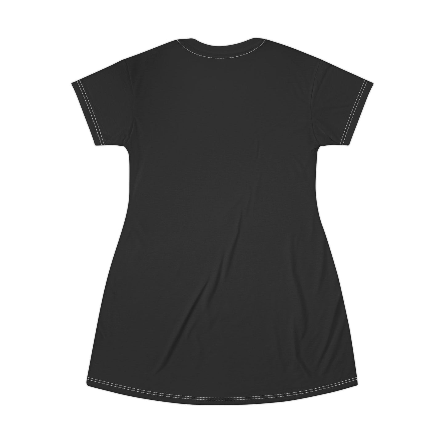 African Sunset T-Shirt Dress — Afrocentric Silhouette Sunset Portrait Dress