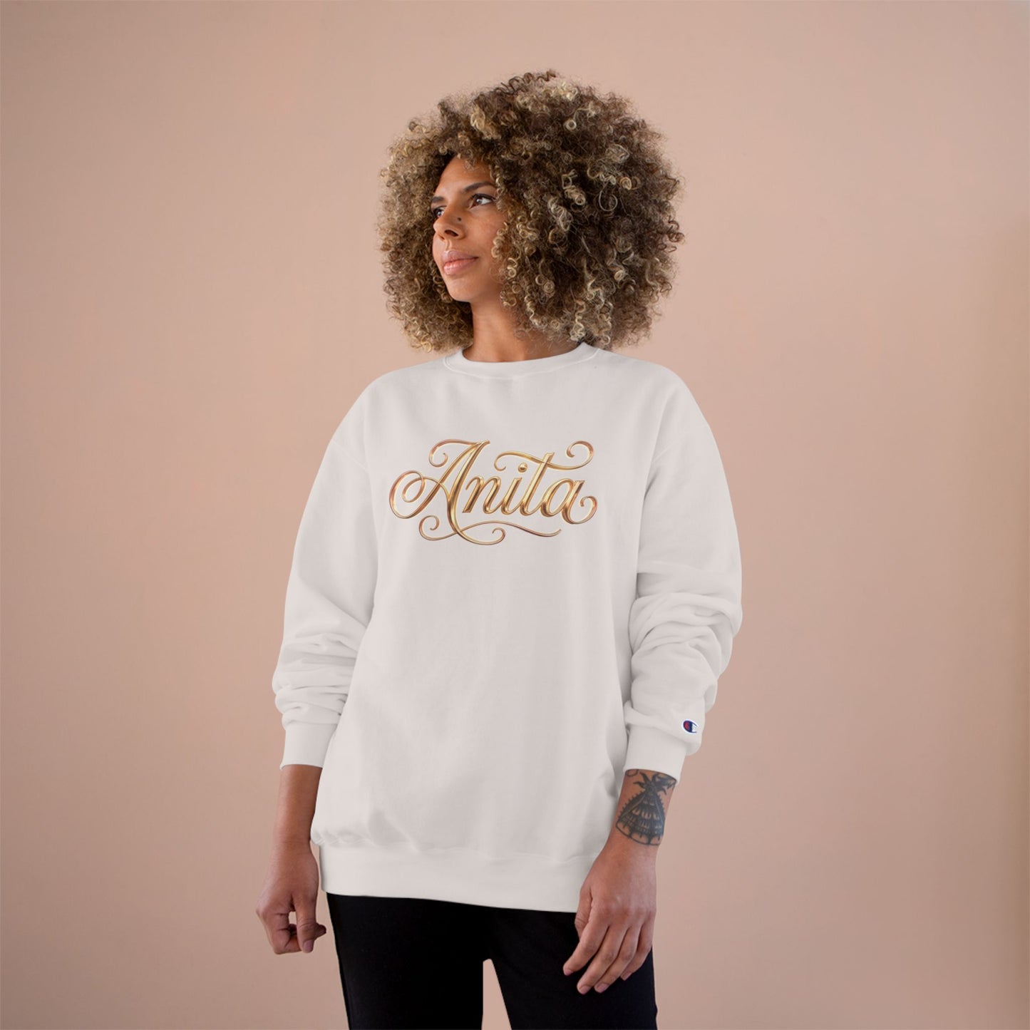 Personalized 'Anita' Script Sweatshirt - Elegant Gold Name Crewneck