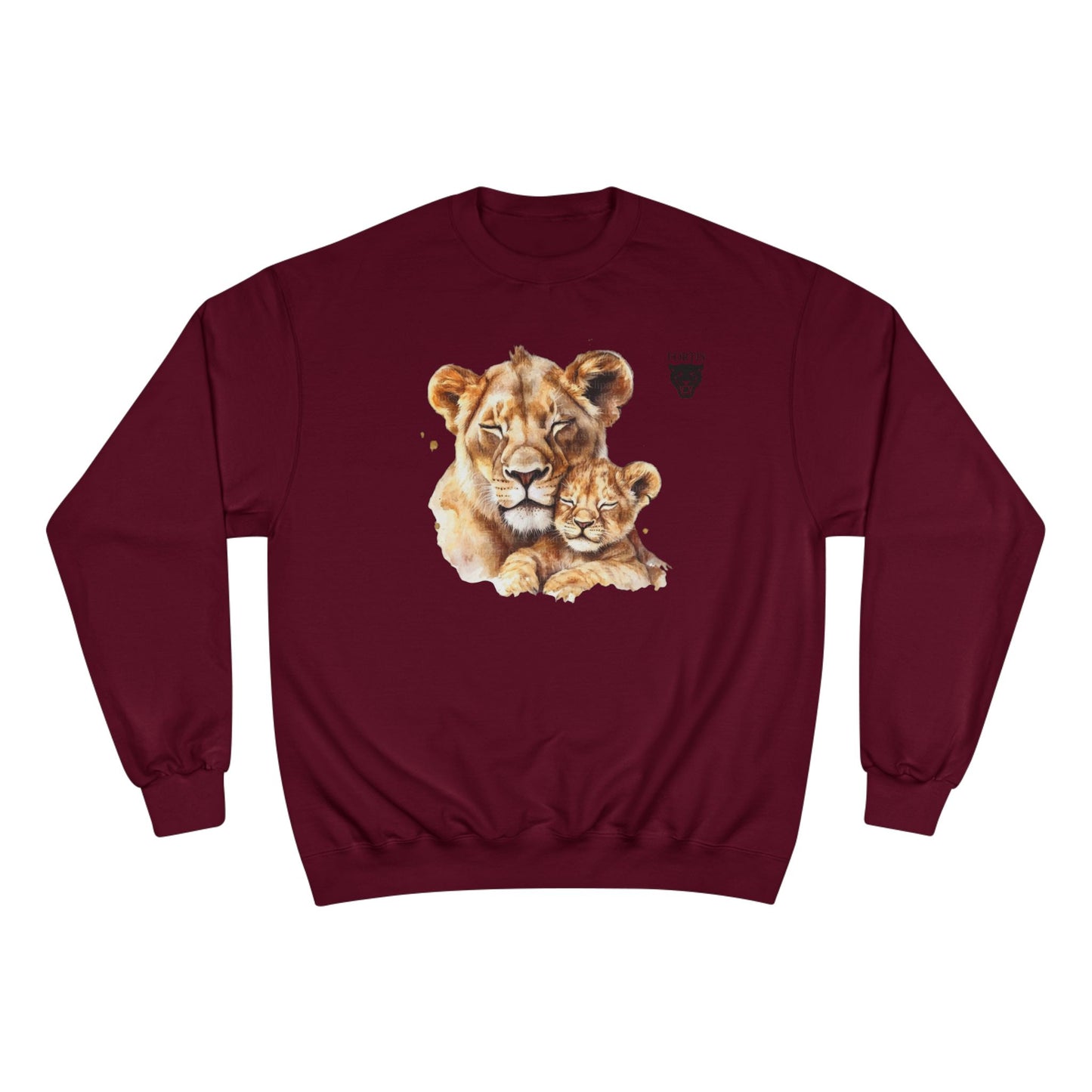 Lioness and Cub Sweatshirt — Cozy Wildlife Crewneck for Animal Lovers