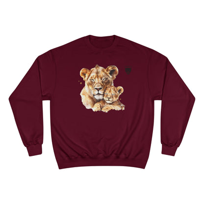 Lioness and Cub Sweatshirt — Cozy Wildlife Crewneck for Animal Lovers