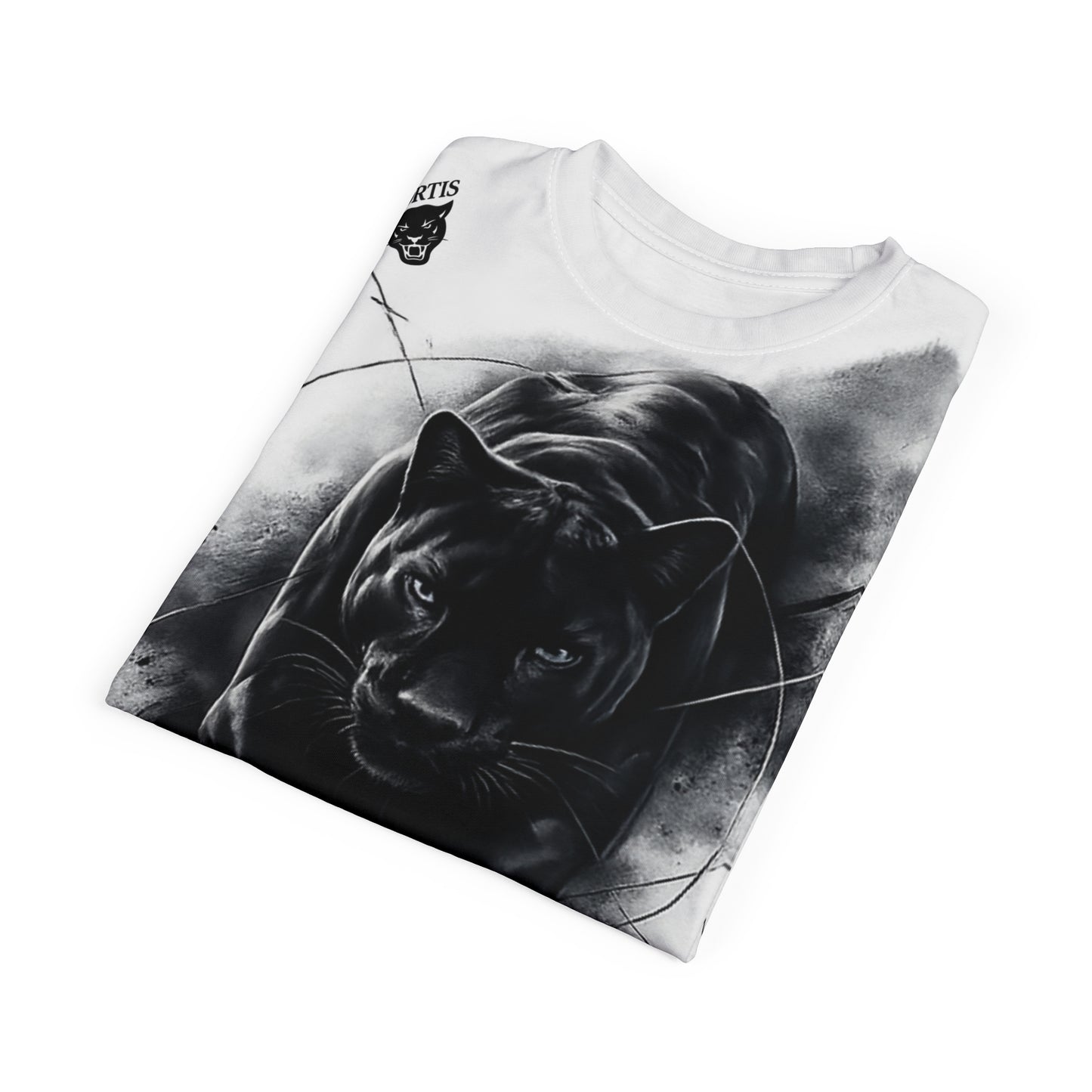 Black Panther Graphic Tee — Fierce Panther All-Over Print T-Shirt