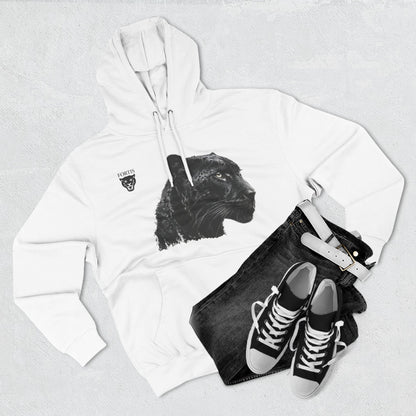 Black Panther Profile Hoodie — Minimalist Feline Graphic Pullover
