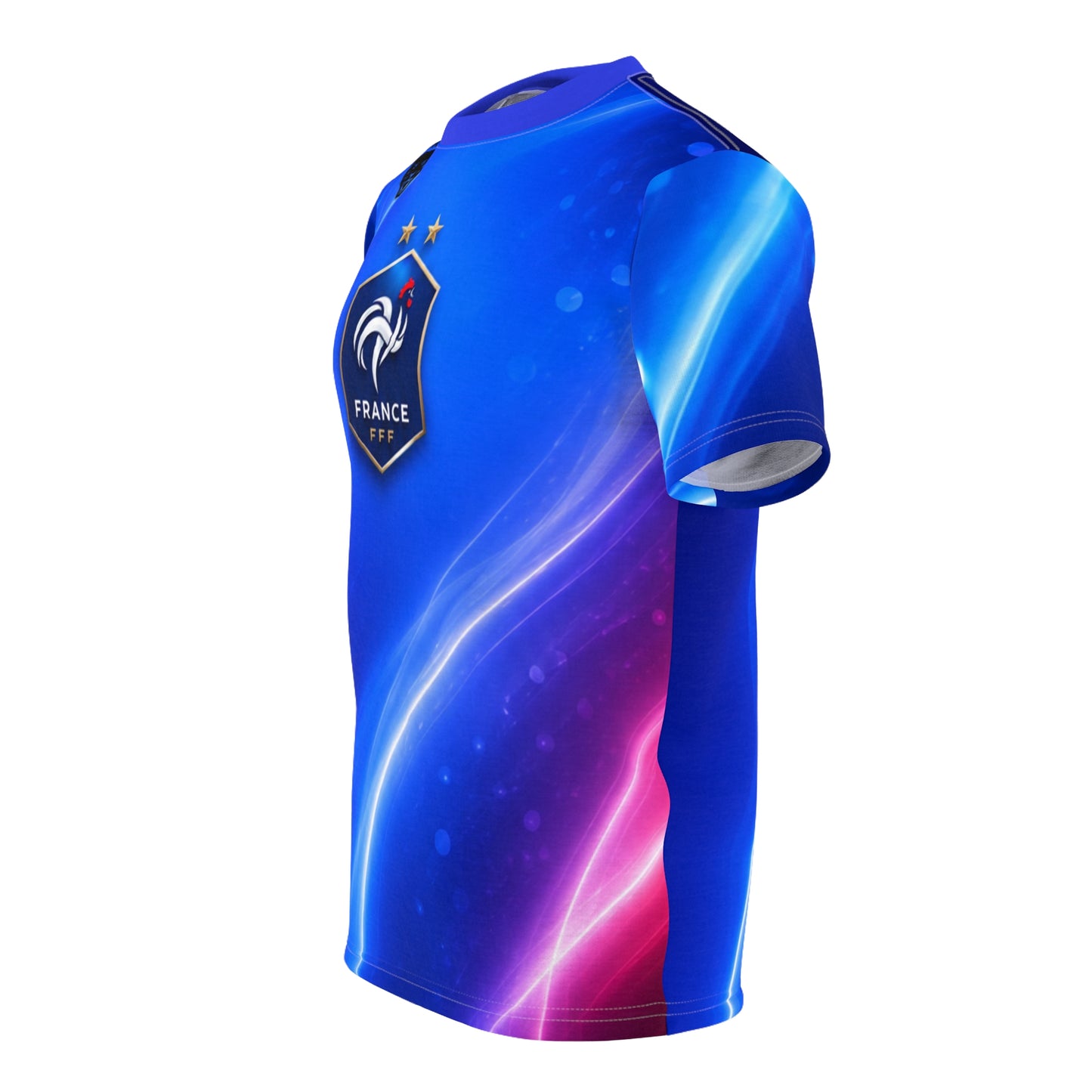 France Soccer Fan Tee — Blue Gradient AOP Klub Shirt