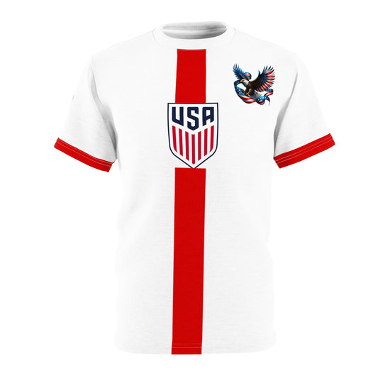 USA Shield Stripe Tee — Patriotic Eagle Soccer Jersey