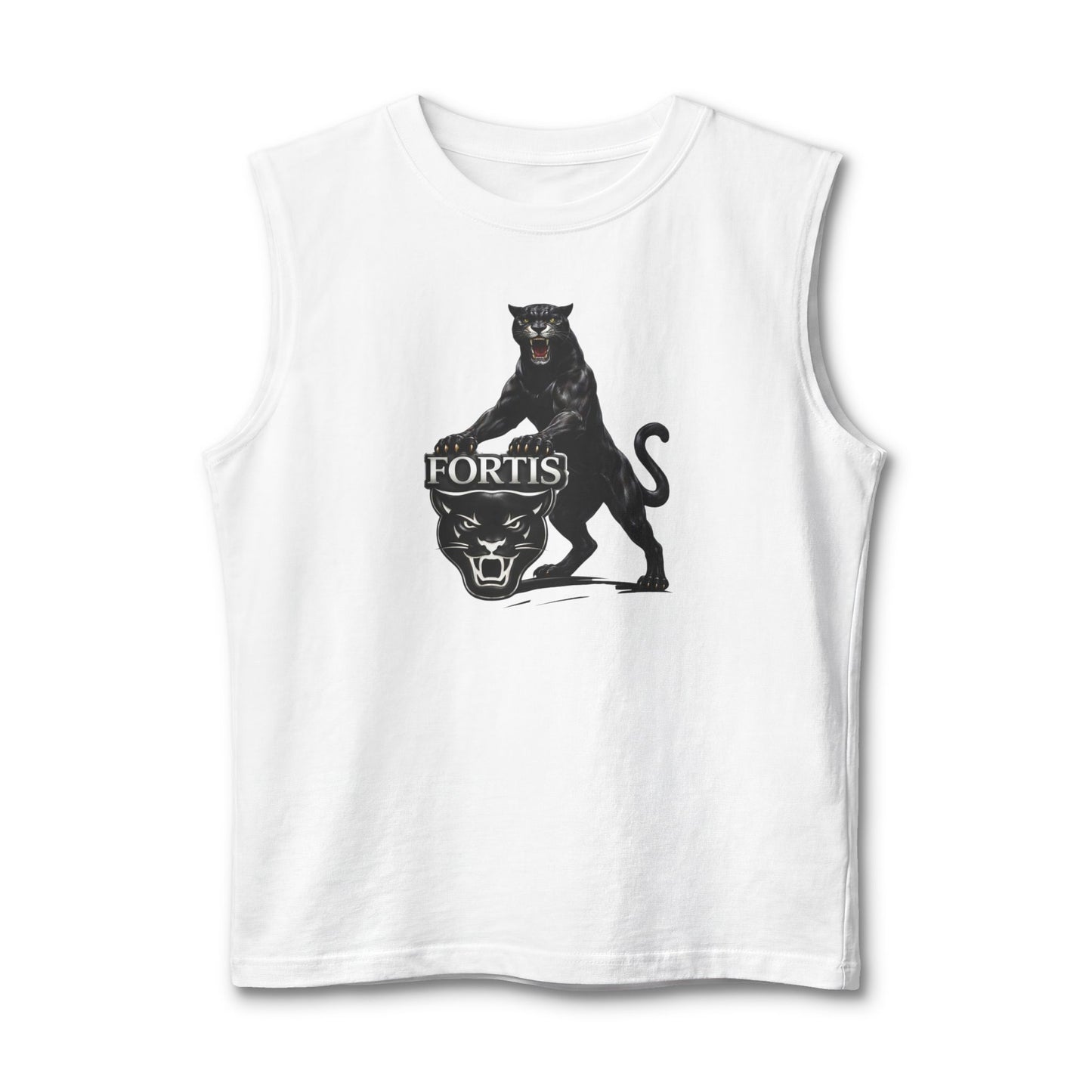 Fortis Panther Muscle Tank — Vintage Black Panther Graphic Tank Top