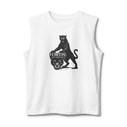 Fortis Panther Muscle Tank — Vintage Black Panther Graphic Tank Top
