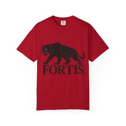 Fortis Unisex Garment-Dyed T-Shirt – Bold Panther Graphic Tee