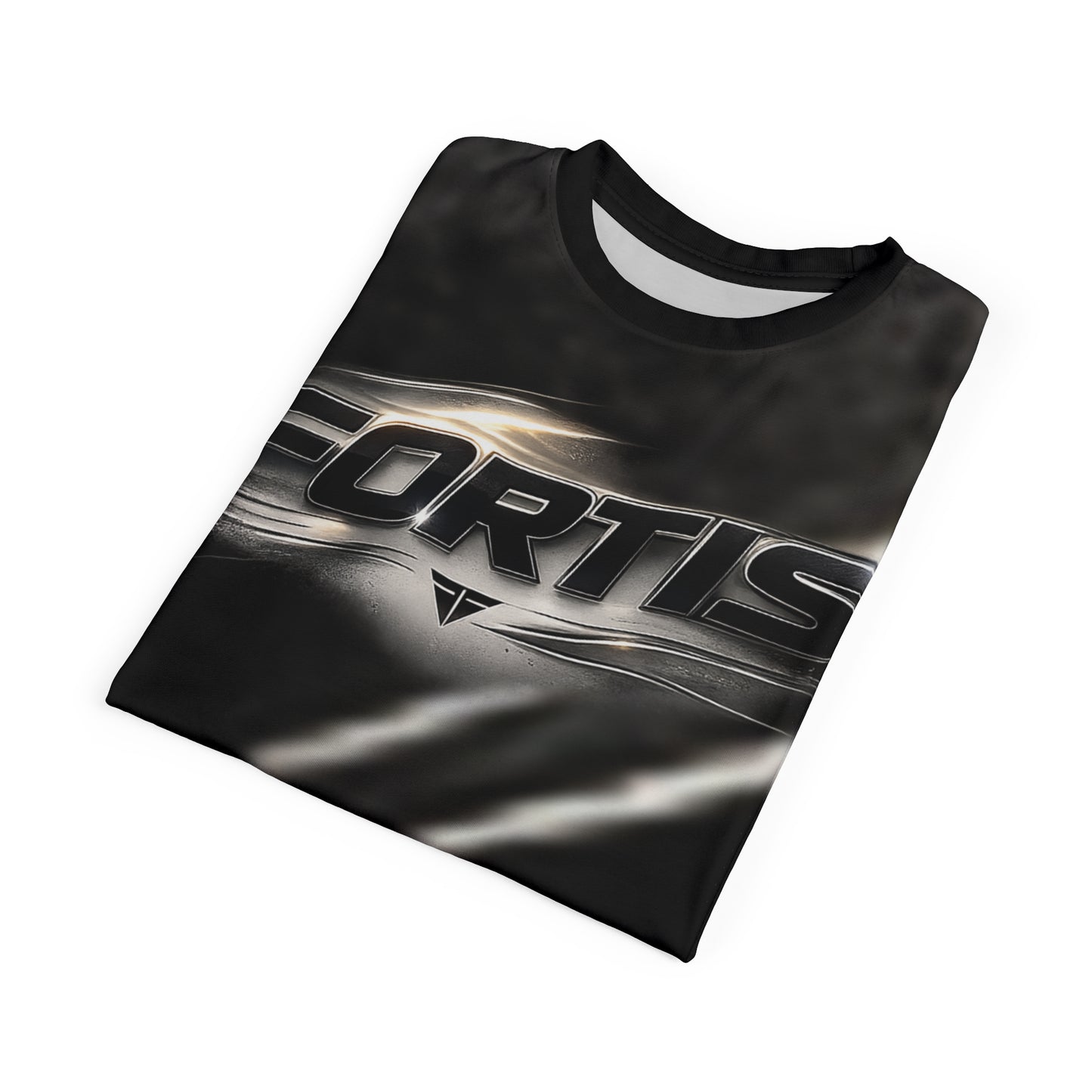 Fortis Metallic Logo Tee — All-Over Print Cut & Sew Shirt