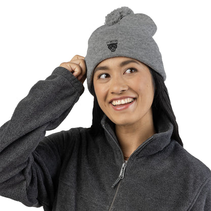 Embroidered Pom-Pom Beanie — FORTIS Panther Knit Cap