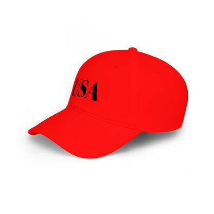 USA Low Profile Baseball Cap — Patriotic Red Hat for 4th of July & Everyday Wear