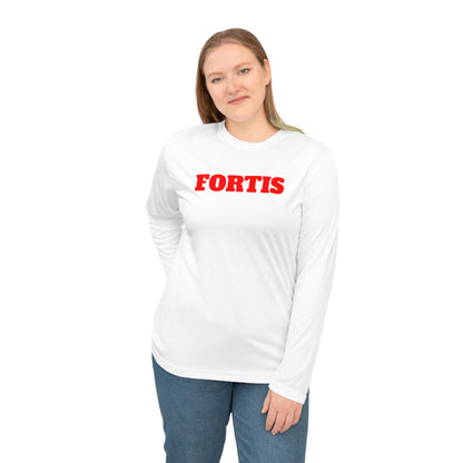 Fortis Performance Long Sleeve Shirt — Bold Red Collegiate Athletic Tee