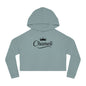 Cropped Hoodie — "Chameli" Script Crown Logo Women’s Hooded Sweatshirt