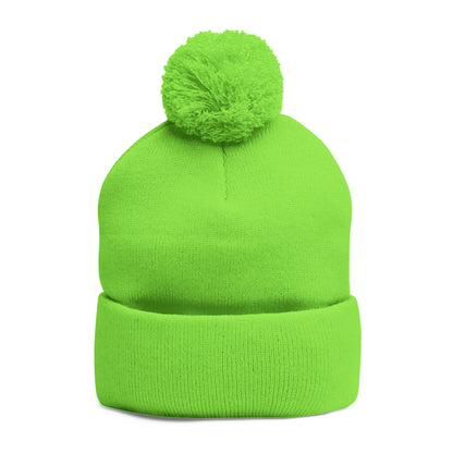 Embroidered Pom-Pom Beanie — FORTIS Panther Knit Cap