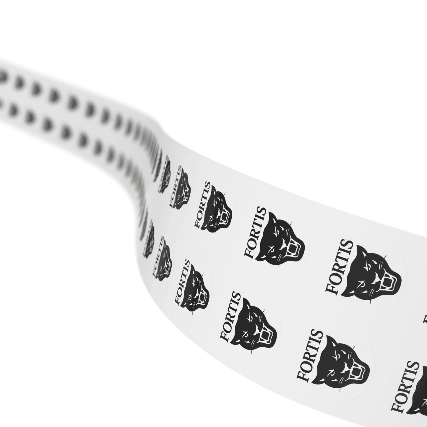 Fortis Panther Round Sticker Rolls – School Logo Label Stickers (Bulk Roll)
