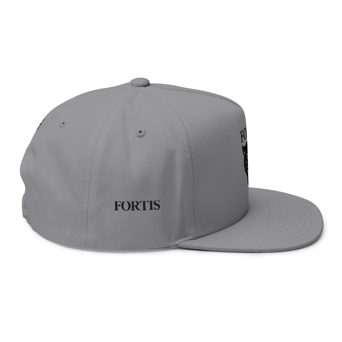 Fortis Panther Flat Bill Cap — Embroidered Snapback Hat