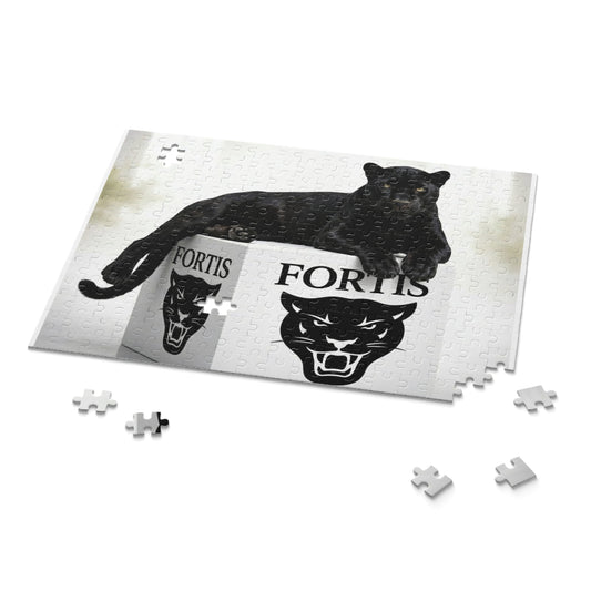 Panther Logo Puzzle — Black Panther on Fortis Box (120/252/500-Piece)