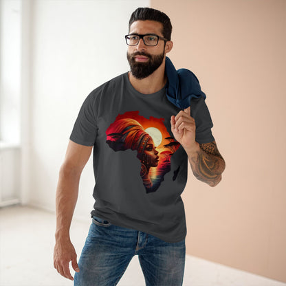 African Sunset Tee, Ethnic Art Shirt, Culture Inspired T-Shirt, Travel Apparel, Gift for Her, Unique African Style Top