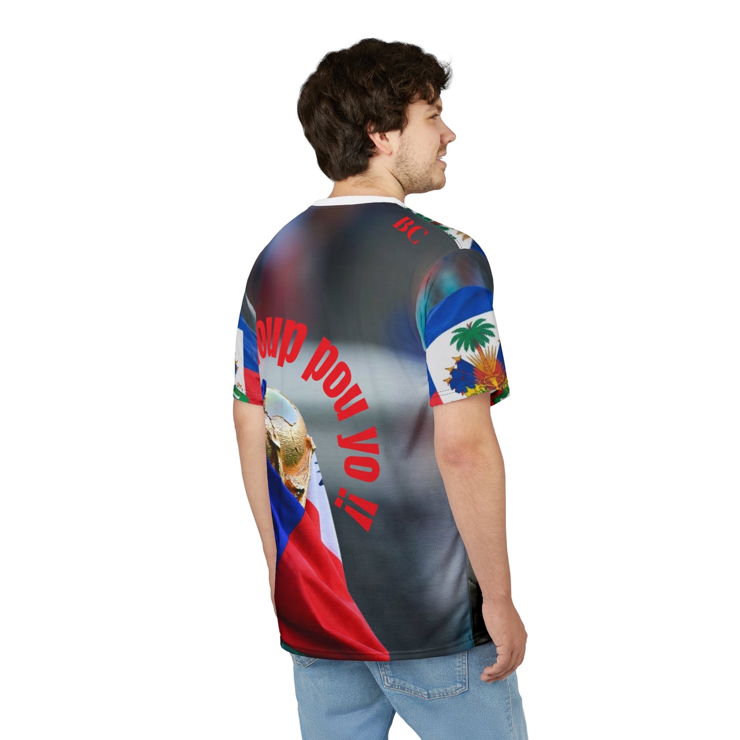 Haiti Flag Lion T-Shirt — Patriotic Haitian All-Over Print Tee