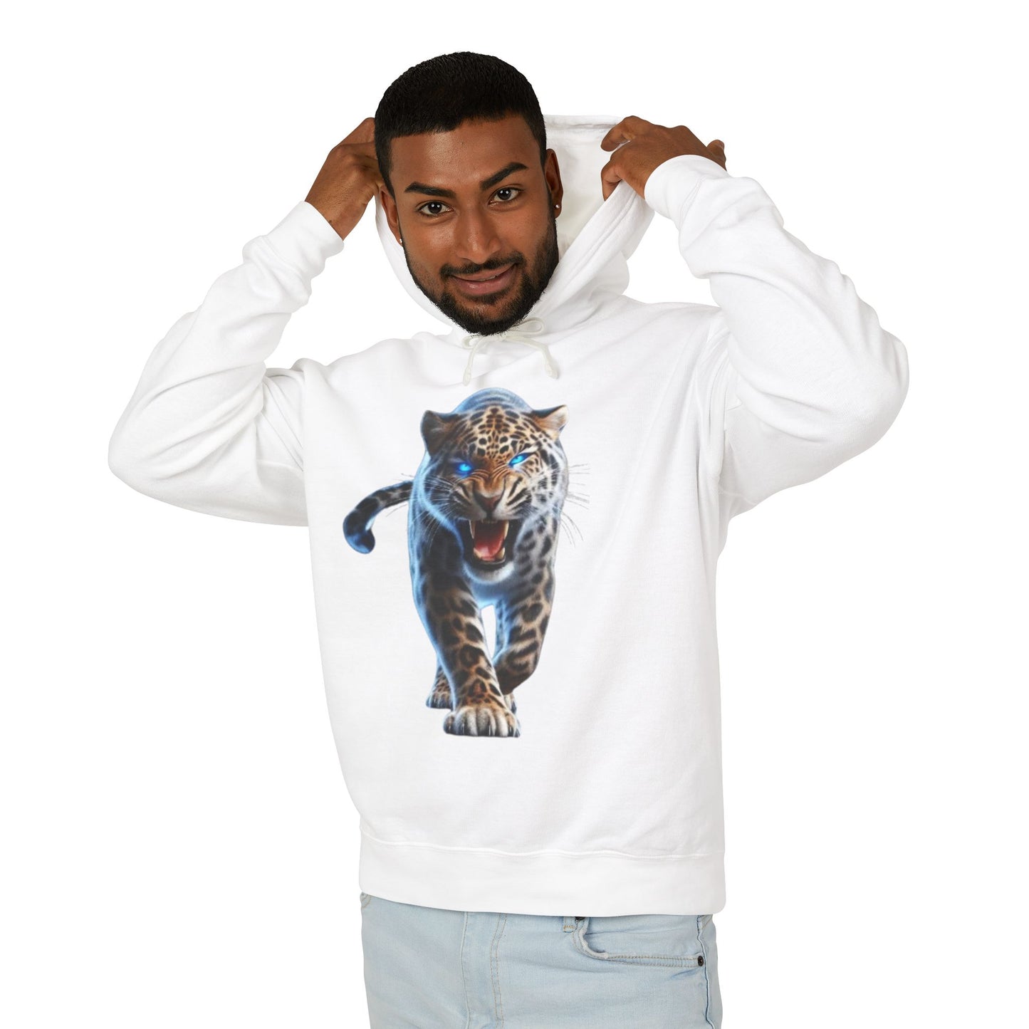 Fierce Tiger Unisex Lightweight Hooded Sweatshirt