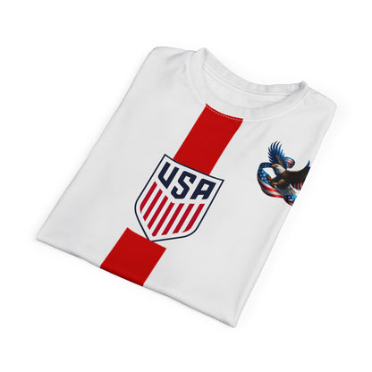 USA Shield Stripe Tee — Patriotic Eagle Soccer Jersey