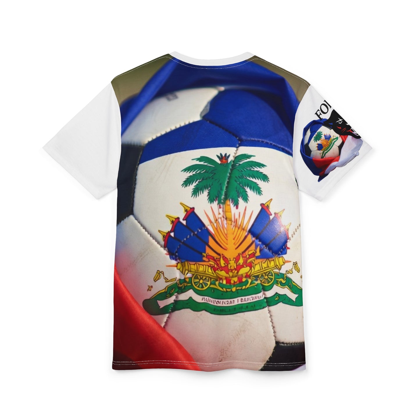 Haiti Flag Soccer Ball All-Over Print Tee