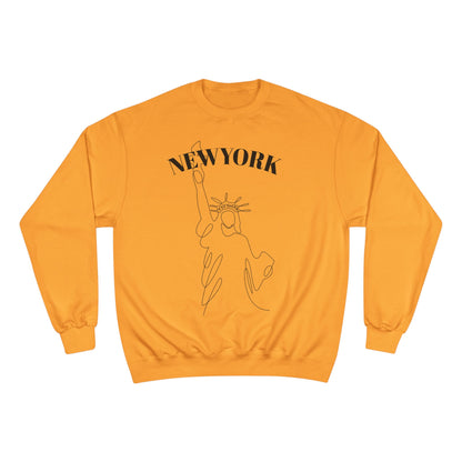 New York Statue of Liberty Sweatshirt — Minimal Line Art Crewneck