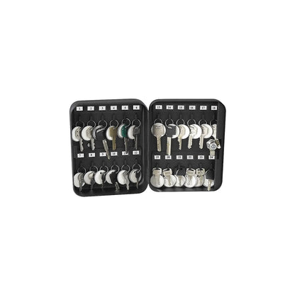 Safes, Steel 24-Key Security Box with Key Lock 24 Key Rings and Tags Included, 6105