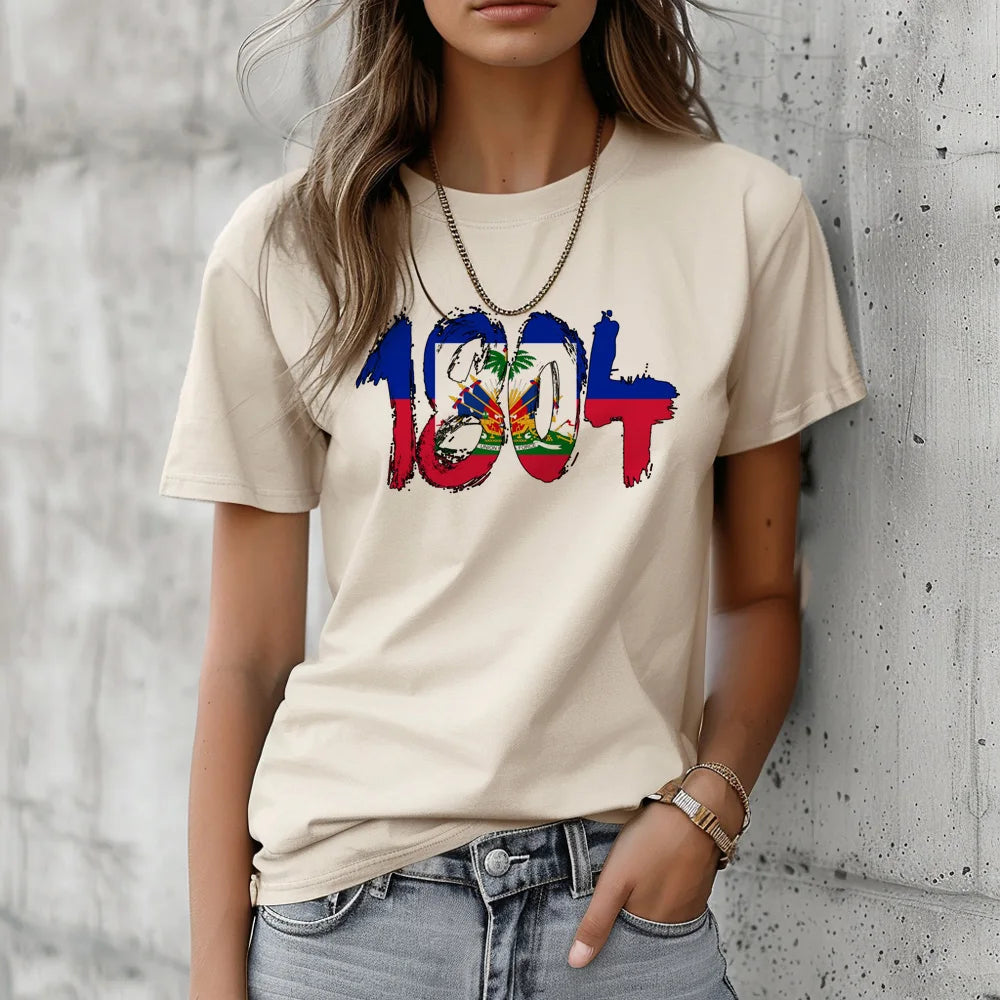 Haiti Tshirt Women Graphic Anime Streetwear T Shirt Female Y2K Harajuku Anime Clothing