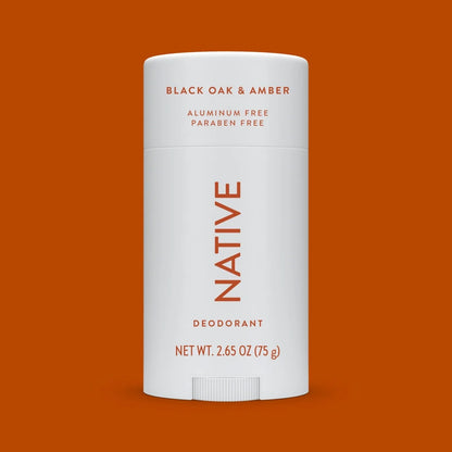 Deodorant, Aluminum Free, Black Oak & Amber, for Women and Men, 2.65 Oz