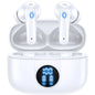 Wireless Earbuds, Bluetooth Headphones V5.4 Stereo Ear Buds with Noise Cancelling Mics, 60H Playback Mini Case with Dual LED Display, IP7 Waterproof In-Ear Earphones for Android Ios