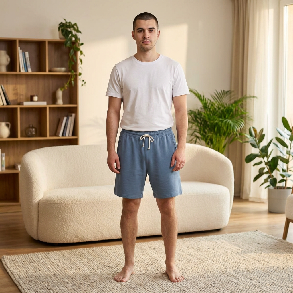 Lightweight Fleece Sweat Shorts — Garment-Dyed Casual Lounge Shorts