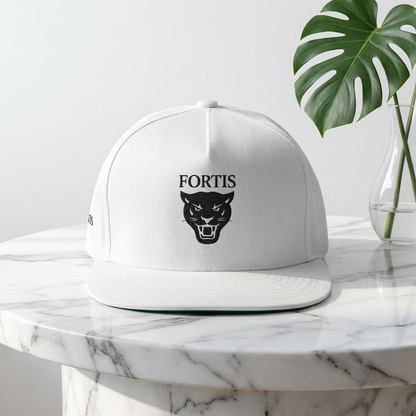 Fortis Panther Flat Bill Cap — Embroidered Snapback Hat