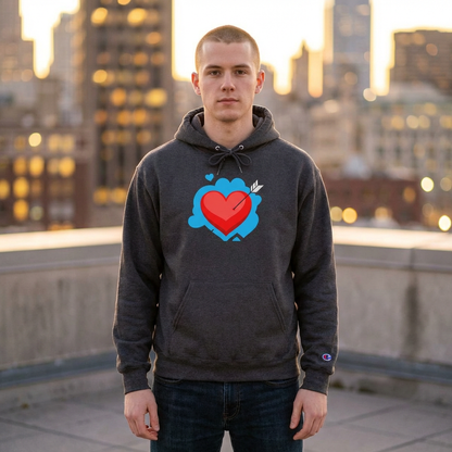 Heart Arrow Hoodie — Cute Valentine Champion Pullover
