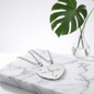 Engravable Break Apart Heart Necklace Set — You & Me Split Pendant for Couples