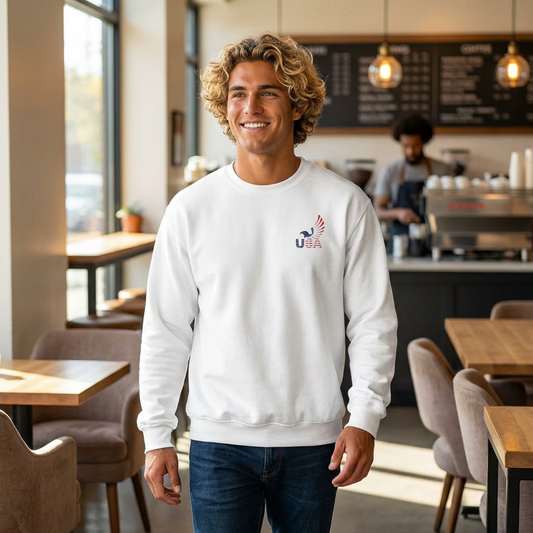 USA Eagle Champion Sweatshirt — Patriotic Crewneck Sweatshirt