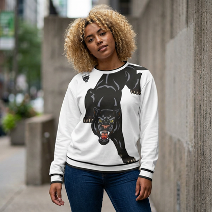 Panther Graphic Sweatshirt – Vintage Black Panther All-Over Print