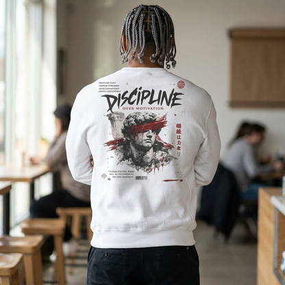 Discipline Graphic Sweatshirt — Samurai Motivational Crewneck