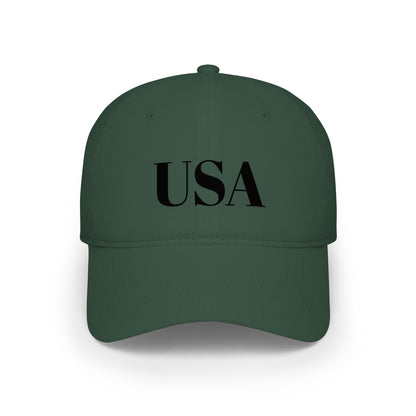 USA Low Profile Baseball Cap — Patriotic Red Hat for 4th of July & Everyday Wear