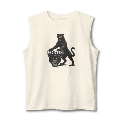 Fortis Panther Muscle Tank — Vintage Black Panther Graphic Tank Top