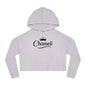 Cropped Hoodie — "Chameli" Script Crown Logo Women’s Hooded Sweatshirt