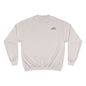 Minimalist 'JAH' Champion Sweatshirt – White Crewneck, Subtle Chest Logo
