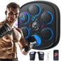 Upgraded Adult Smart Music Boxing Machine, Boxing Music Fitness Machine with Smart Display and Boxing Gloves, Smart Boxing Machine Wall-Mounted Music for Home and Gym (Black)