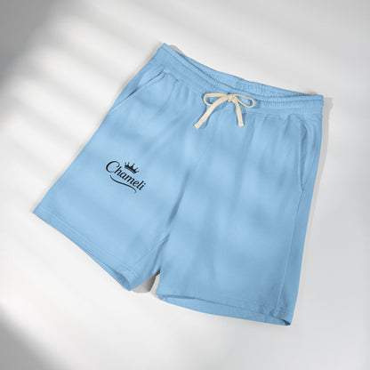 Sweat Shorts — 'Chameli' Crown Logo Lightweight Fleece Lounge Shorts