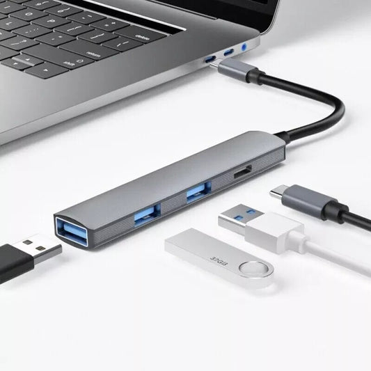 Adapter USB C HUB Type 4Port High Speed Multi USB Splitter for PC Laptop Macbook